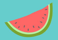 Watermelon slice stencil