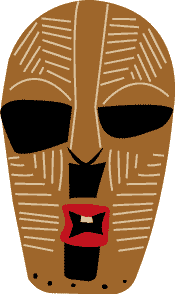 African Mask stencil