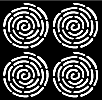 Swirl pattern stencil