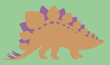 Stegosaurus dinosaur stencil