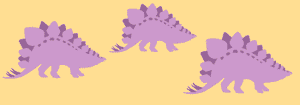 Stegosaurus dinosaur stencil B