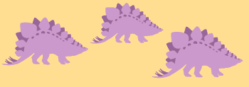 Stegosaurus dinosaur stencil B