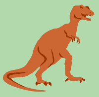 Tyrannosaurus dinosaur stencil