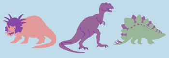 Dinosaur border stencil