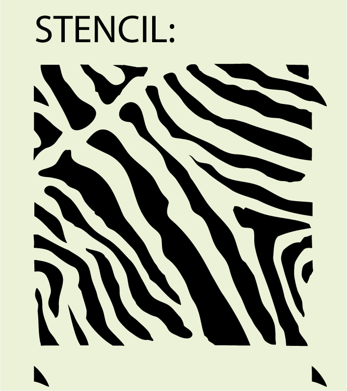 Zebra stencil in a unique and original design. – Stencil Planet 89-00280-r-zebra-print-stencil-istencils