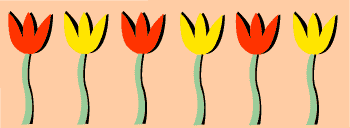 Tulip border stencil
