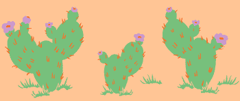 Cactus border stencil