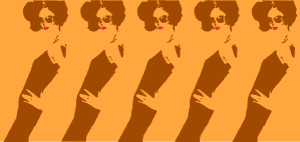 Woman model border stencil in a unique and original design. – Stencil ...
