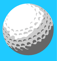 Large golf ball stencil