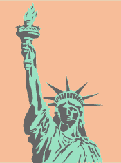 Statue of Liberty stencil