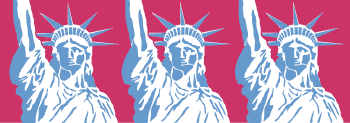 Statue of Liberty border stencil