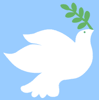 Peace dove stencil 2 overlays