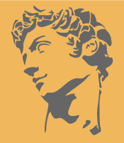 Michelangelo David head stencil