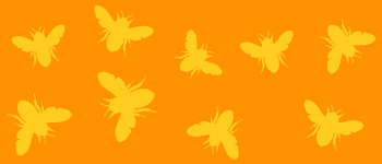 Bee border stencil
