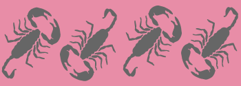 Scorpion border stencil