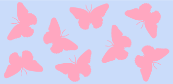 Butterfly border stencil B