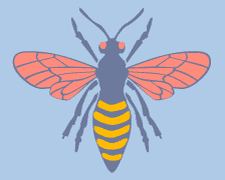 Bee stencil B