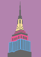 Empire State building stencil