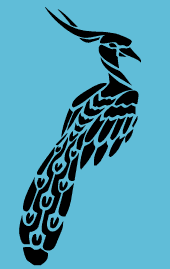 Art Nouveau Bird stencil