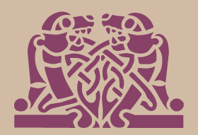 Celtic dragon ornament stencil B