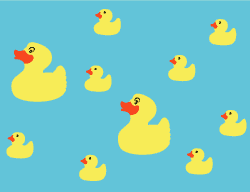 Duck family stencil