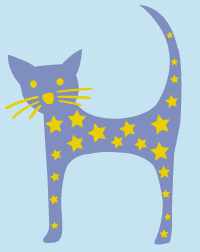 Large cat stencil B