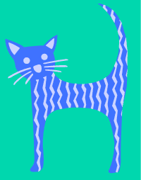 Large cat stencil C
