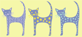 Cat border stencil