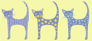 Cat border stencil A