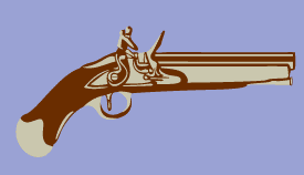 Old gun stencil