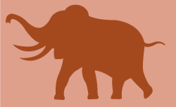 Elephant walking stencil