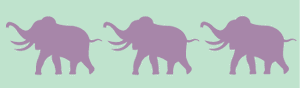 Elephant border stencil