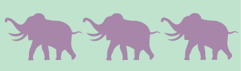 Elephant border stencil