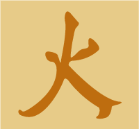 Feng shui fire symbol stencil