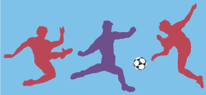 Soccer border stencil