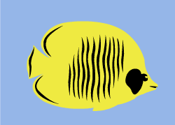 Tropical fish stencil