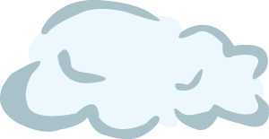 Large Cloud stencil