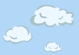 Three Clouds stencil