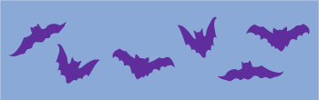 Bat border stencil