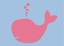 Happy little whale stencil