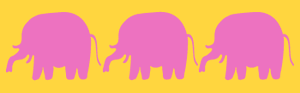 Elephant border stencil B