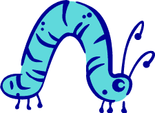 Fun worm stencil