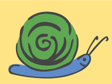 Fun snail stencil