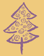Holiday tree stencil B