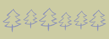 Holiday tree border stencil