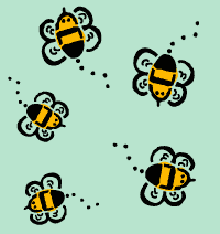 Bees stencil