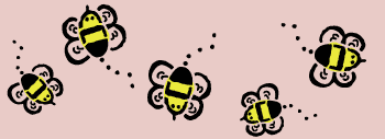 Bee border stencil B