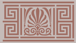 Greek ornament stencil and key border stencil B