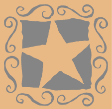 Decorative star stencil