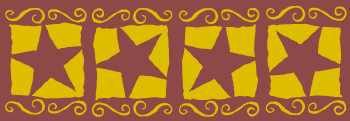 Decorative star border stencil B